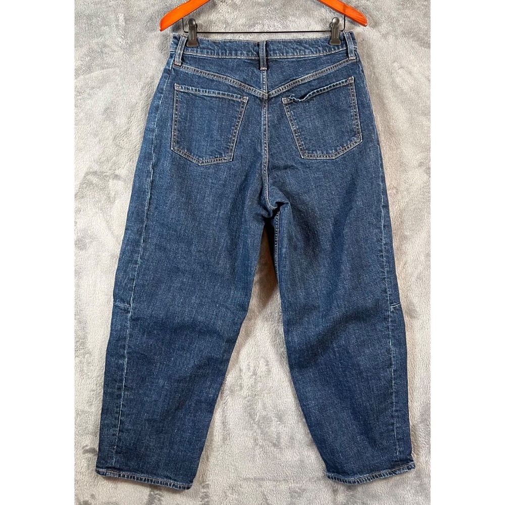 Old Navy High Rise Barrel Leg Jeans Womens 10 30x26 Blue Denim Wide leg - Picture 2 of 11